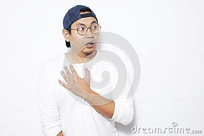 Shock Afraid Young Man Stock Photo