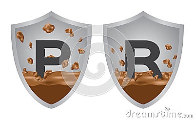 Shock proof and resistance icon . Vector Illustration