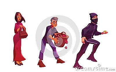 Shocked characters, Emotional reaction concept Vector Illustration