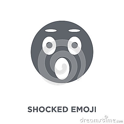 Shocked emoji icon from Emoji collection. Vector Illustration