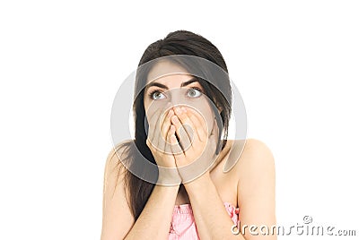 Shocked girl Stock Photo