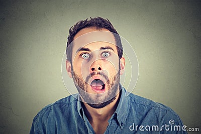 Shocked man Stock Photo