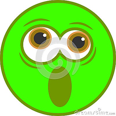 Shocked Smiley Icon Vector Illustration