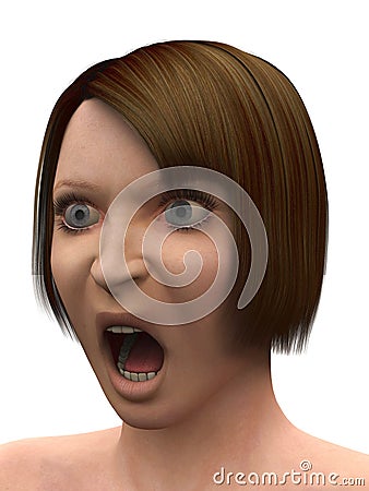 Shocked woman Stock Photo