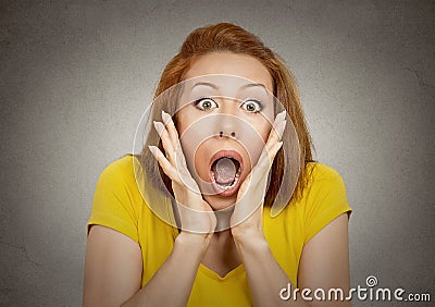 Shocked woman Stock Photo