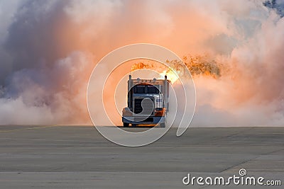 Shockwave truck Stock Photo