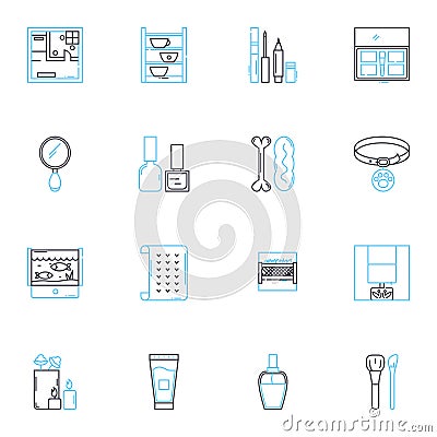 Shoe Boutique linear icons set. Chic, Trendy, Unique, Fashionable, Stylish, Classy, Sophisticated line vector and Vector Illustration