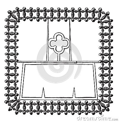 Shoe Buckle 1787, vintage engraving Vector Illustration