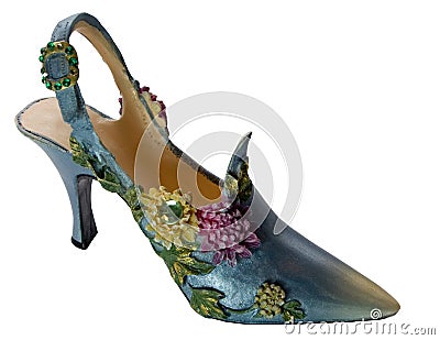 Shoe-Flowers (miniatures) Series Stock Photo
