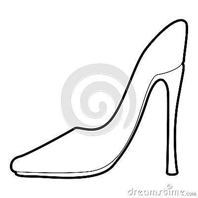 Shoe icon, outline style Vector Illustration