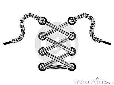 Shoe lace symbol Vector Illustration