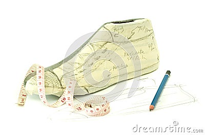 Shoe maker pattern design Stock Photo