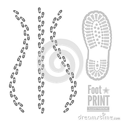 Shoe print Vector Illustration