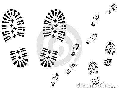 Shoe prints. Vector Illustration