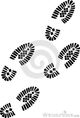 Shoe prints track Vector Illustration