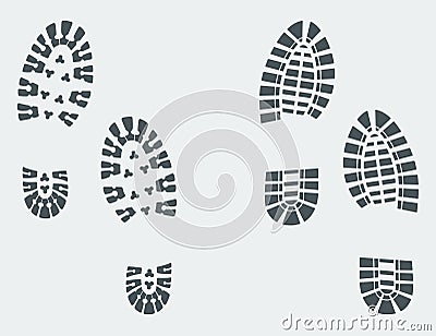 Shoe Prints Vector Stock Photo