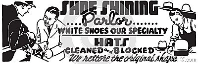 Shoe Shining Parlor Vector Illustration