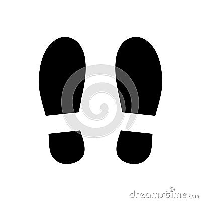 Shoe sole print. Footprint icon. Vector illustration Vector Illustration