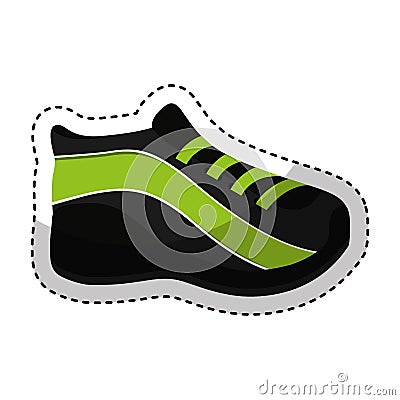 Shoe sport isolated icon Vector Illustration