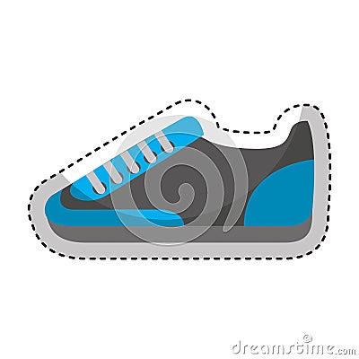 Shoe sport isolated icon Vector Illustration