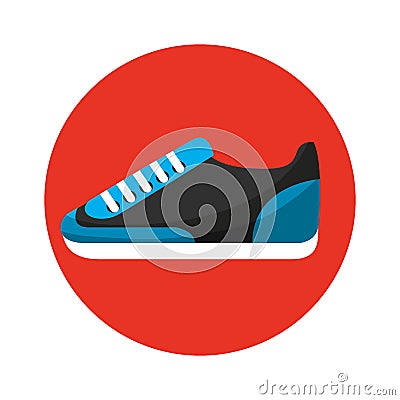 Shoe sport isolated icon Vector Illustration