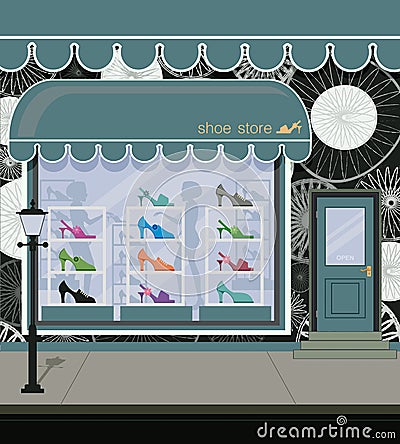 Shoe store Vector Illustration