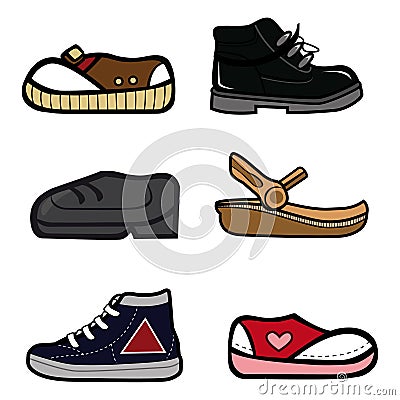 Shoes collection Vector Illustration