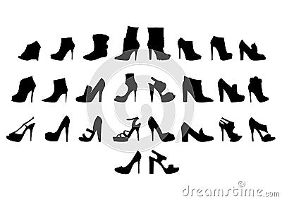 Shoes collection Vector Illustration