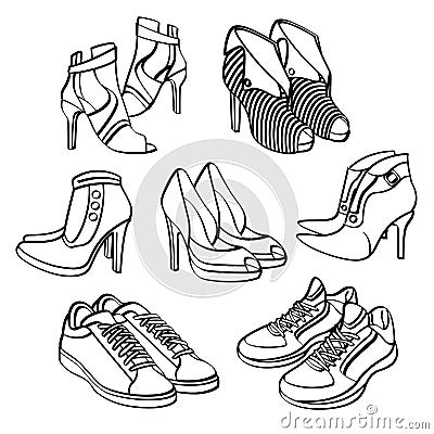 Shoes Collection Stock Photo