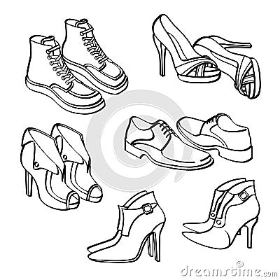 Shoes Collection Stock Photo