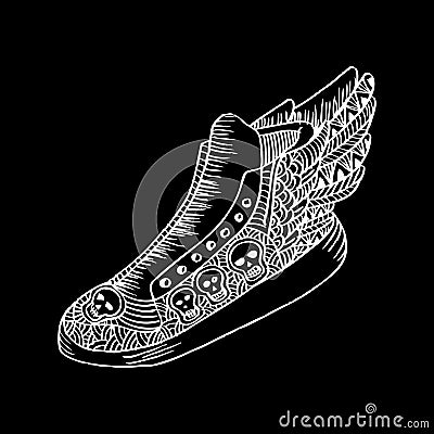 Shoes doodle style Cartoon Illustration