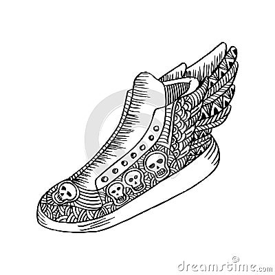 Shoes doodle style Cartoon Illustration