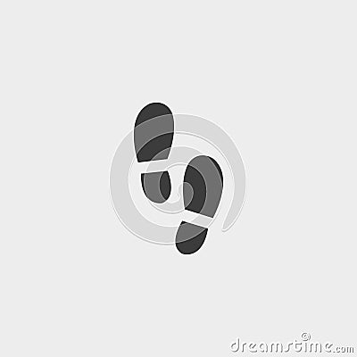 Shoes imprint icon in a flat design in black color. Vector illustration eps10 Vector Illustration