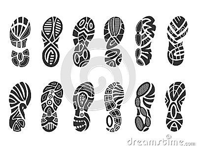 Shoes imprint set Vector Illustration