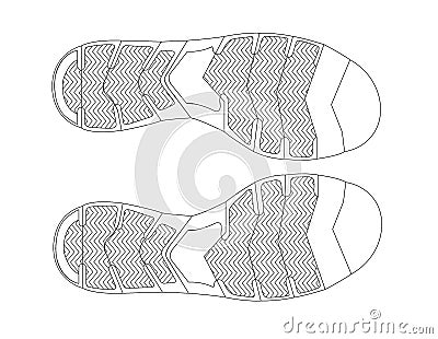 Shoes outsole pattern sample8 Vector Illustration