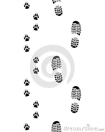 Shoes and paws Stock Photo