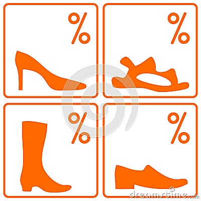 Shoes sale Vector Illustration