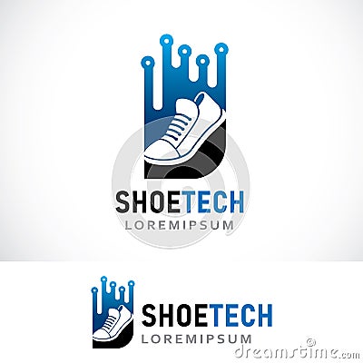 shoes shop logo design template Vector Illustration