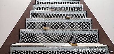 Shoes and stairs Stock Photo