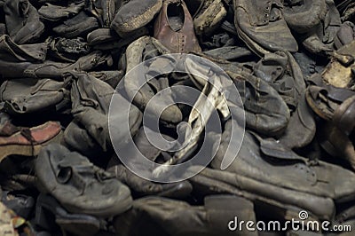 Auschwitz - shoes Editorial Stock Photo