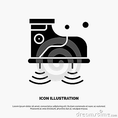 Shoes, Wifi, Service, Technology solid Glyph Icon vector Vector Illustration