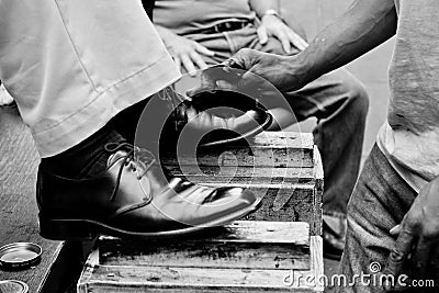 Shoeshine Stock Photo