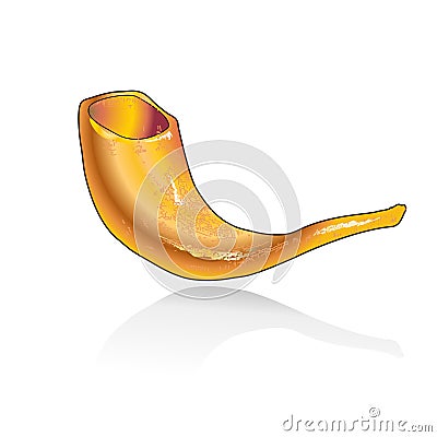 Shofar horn Vector Illustration