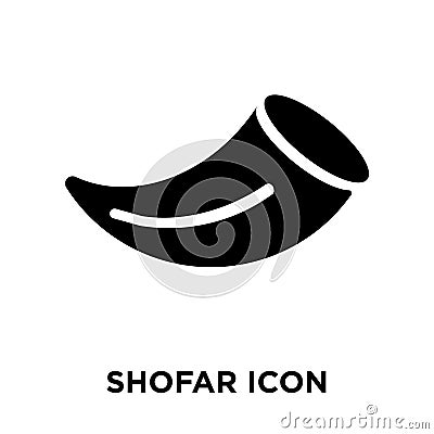Shofar icon vector isolated on white background, logo concept of Vector Illustration