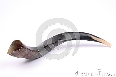 Shofar, isolated Stock Photo