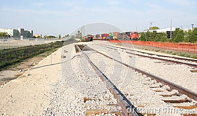 Shoo fly rail detour for the Waverley Street Underpass Stock Photo