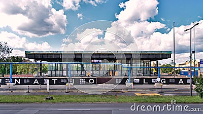 Evening at the Neue Nationalgalerie, Berlin. Editorial Stock Photo