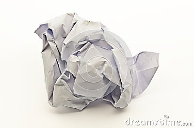 Crumpled paper ball Stock Photo