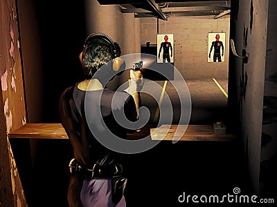 Shoot training Stock Photo