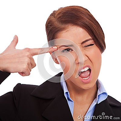 Shoot yourself! Stock Photo